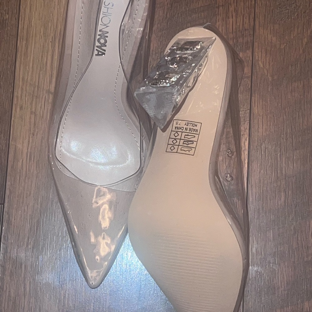 Clear Rhinestone heels - Picture 3 of 3